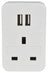 Mercury EU Travel Adaptor with Twin USB - view 2