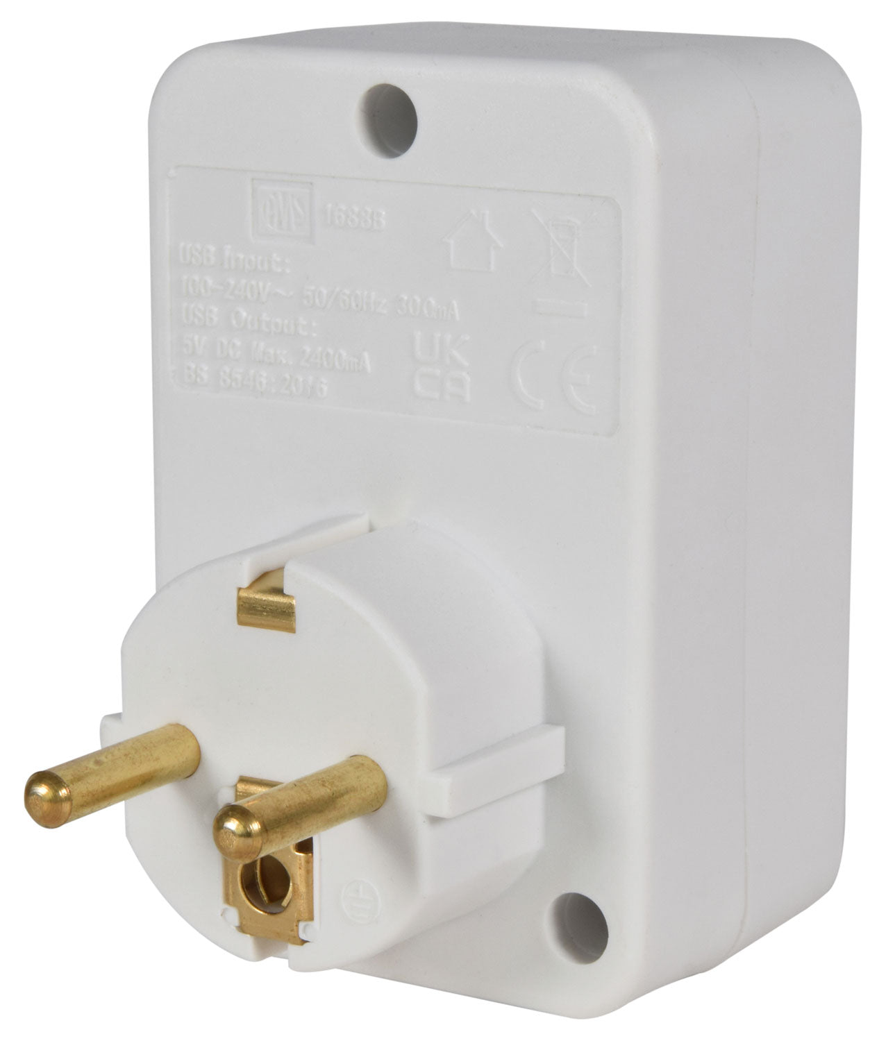 Mercury EU Travel Adaptor with Twin USB - view 3
