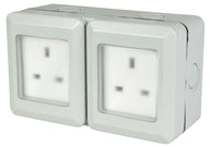 Mercury IP55 2 Gang Socket - view 3
