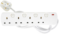 Mercury UK 4 Gang Switched Extension Lead 2.0m