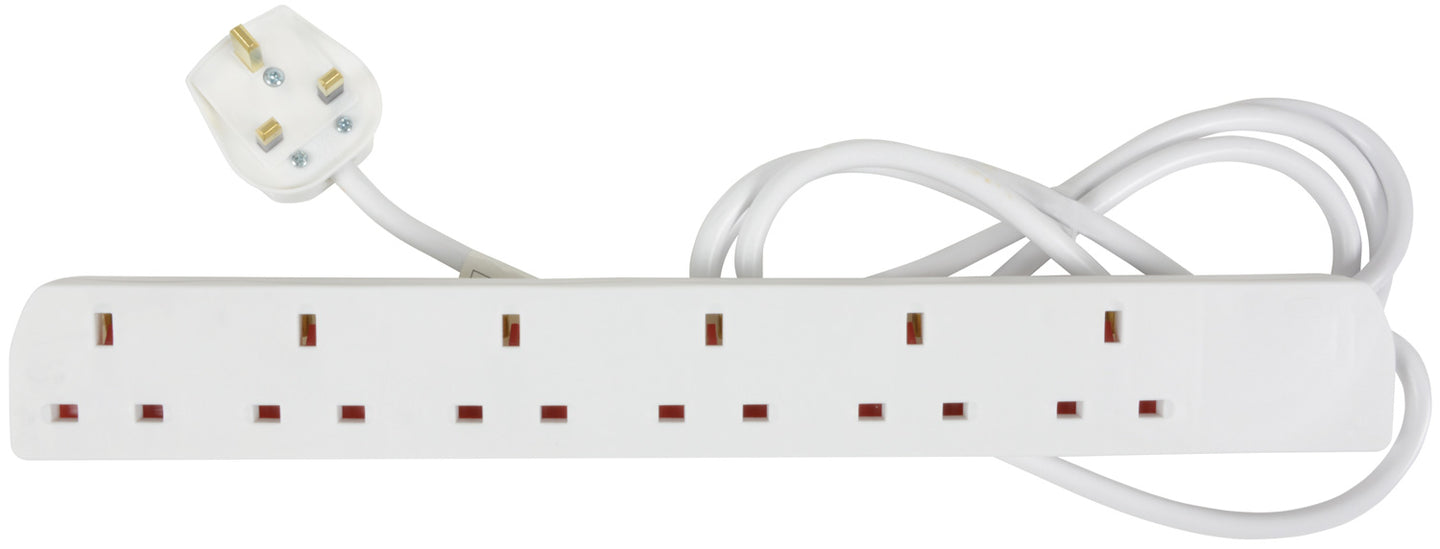 Mercury UK 6-Gang Extension Lead 2.0m