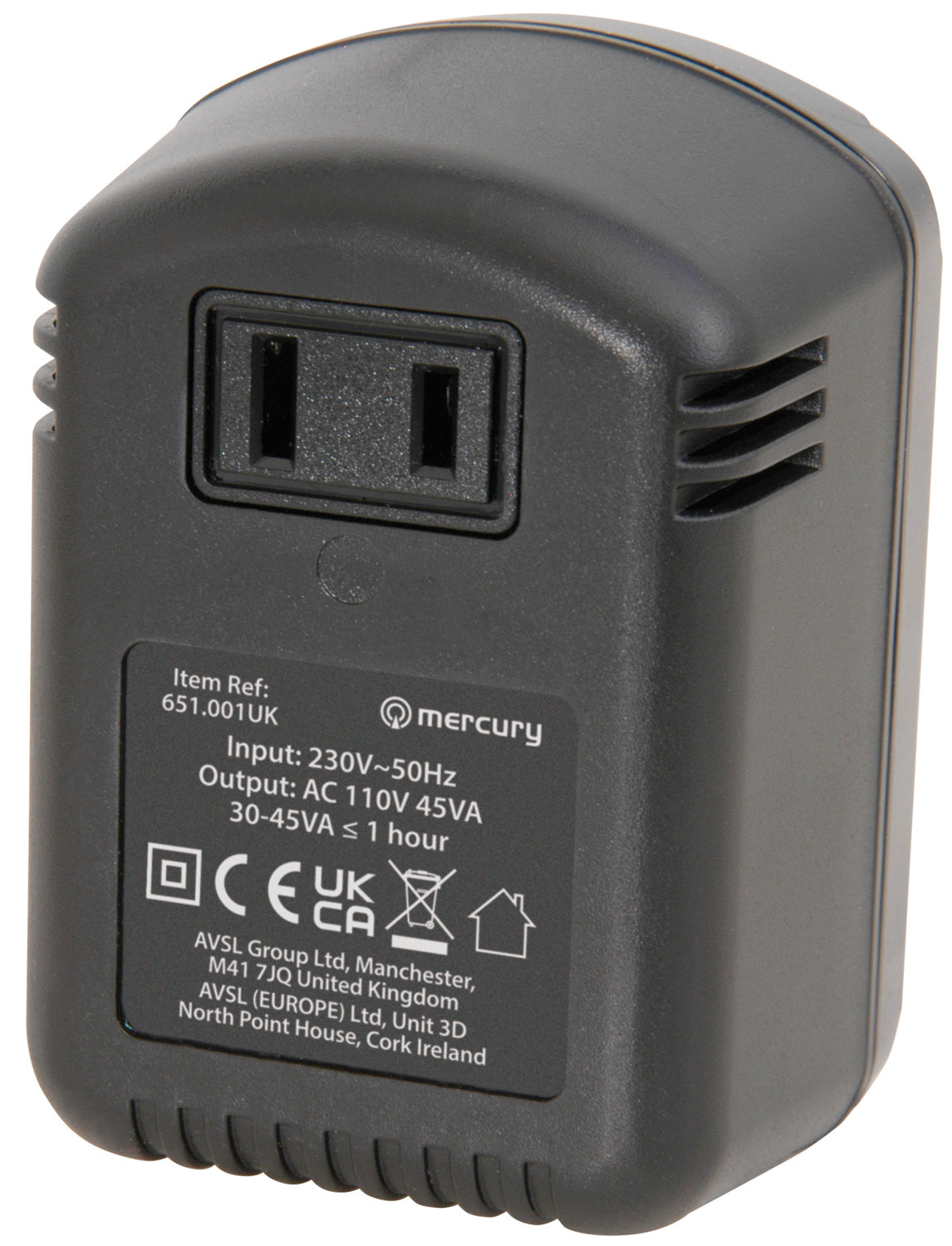 Mercury (UK version) Stepdown voltage converter 240V - 120V 45W