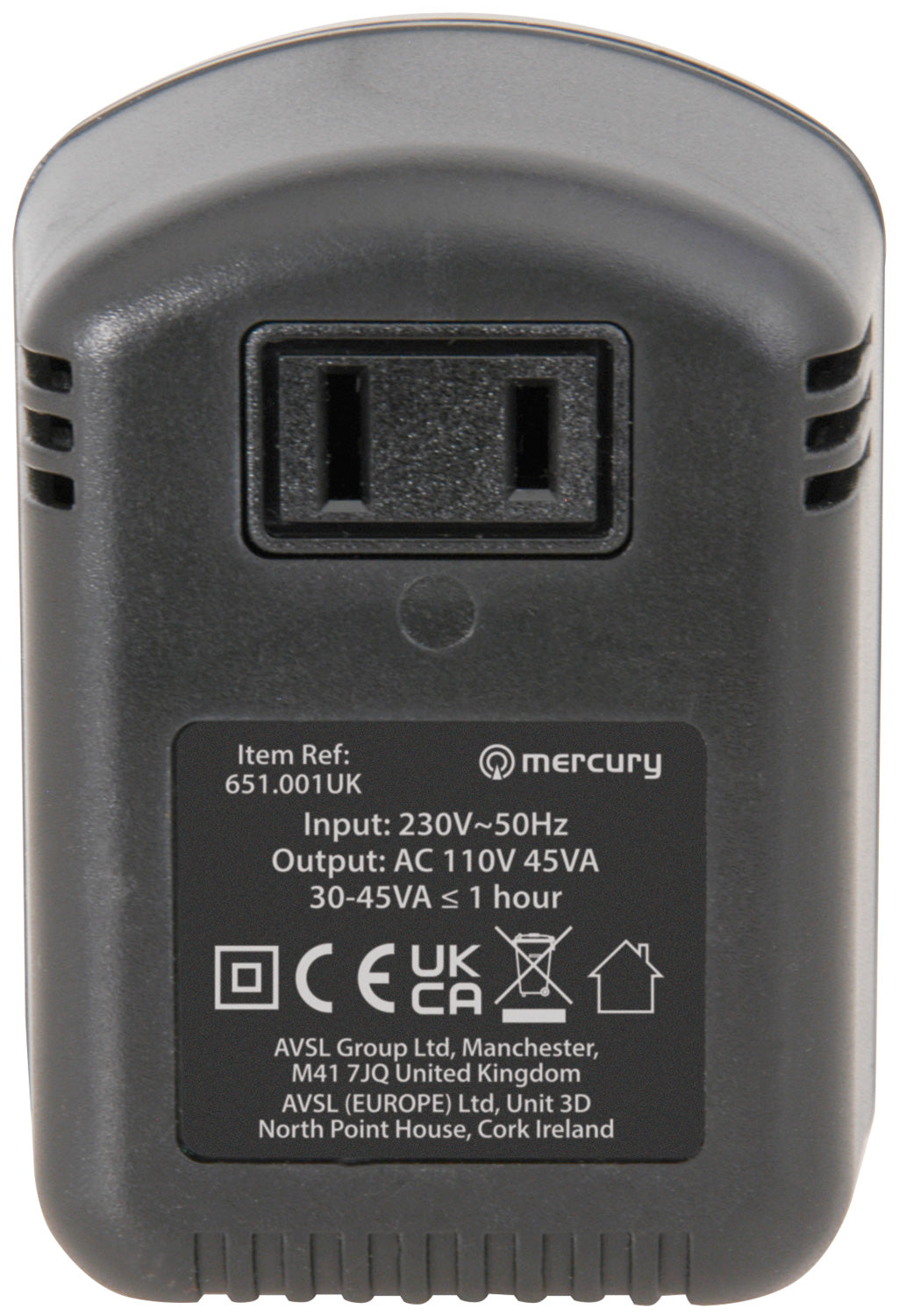 Mercury (UK version) Stepdown voltage converter 240V - 120V 45W - view 2