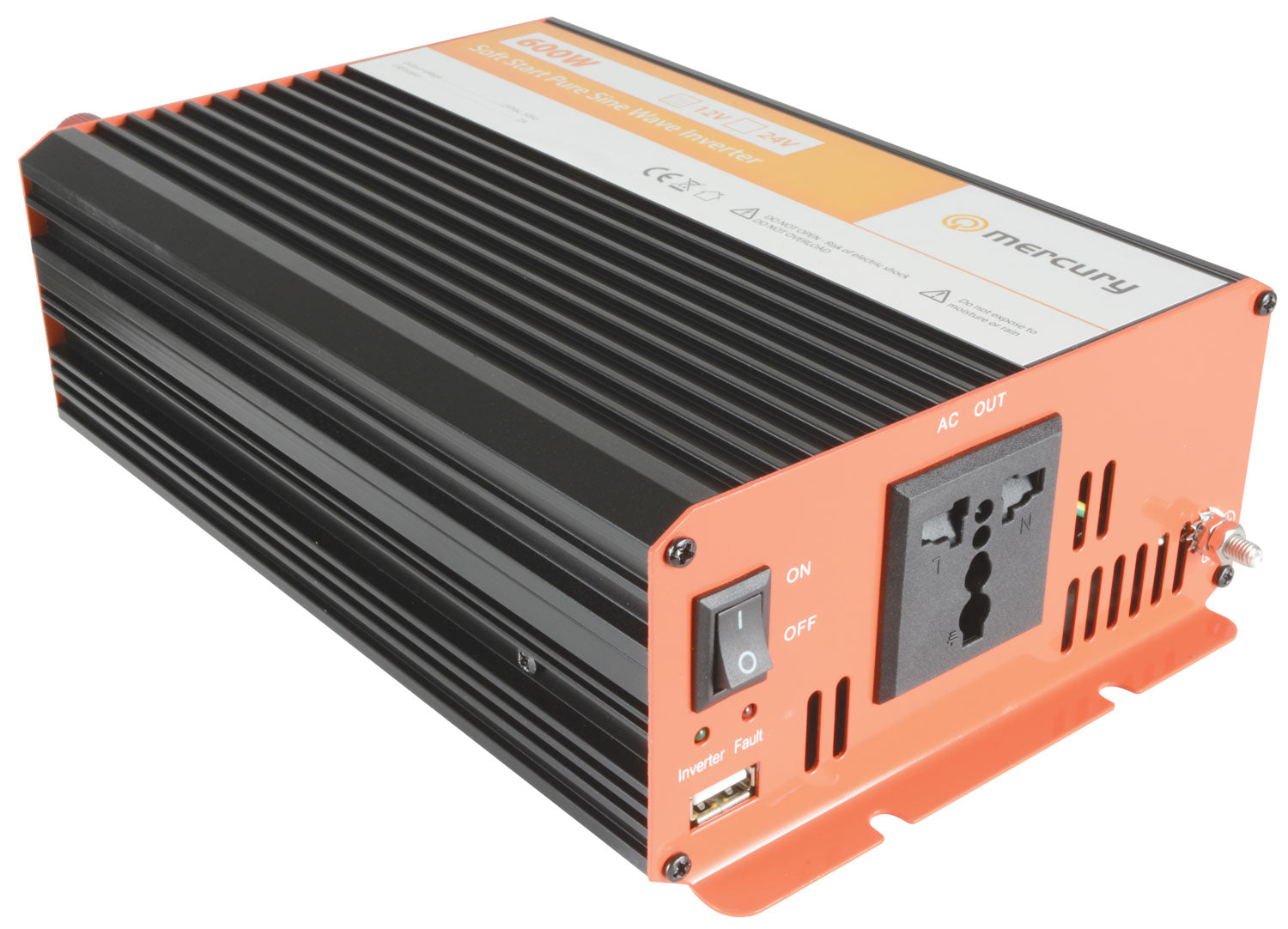 Mercury 12Vdc Pure Sine Wave Inverter 600W