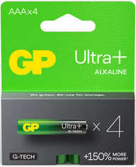 GP AAA Ultra+ Alkaline Battery AAA 1.5V 4 Pack