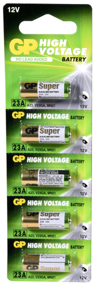 GP 23AE 12V Alkaline Battery 5 Pack