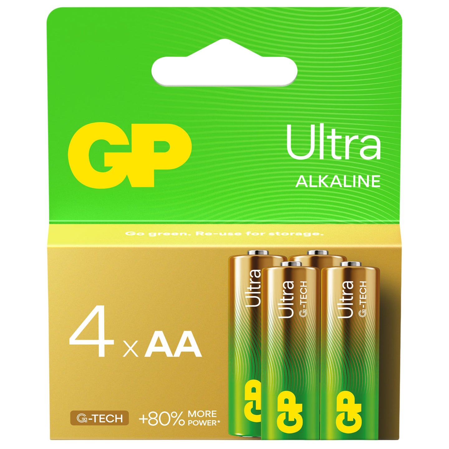 GP AA Alkaline Battery 1.5V 4 Pack