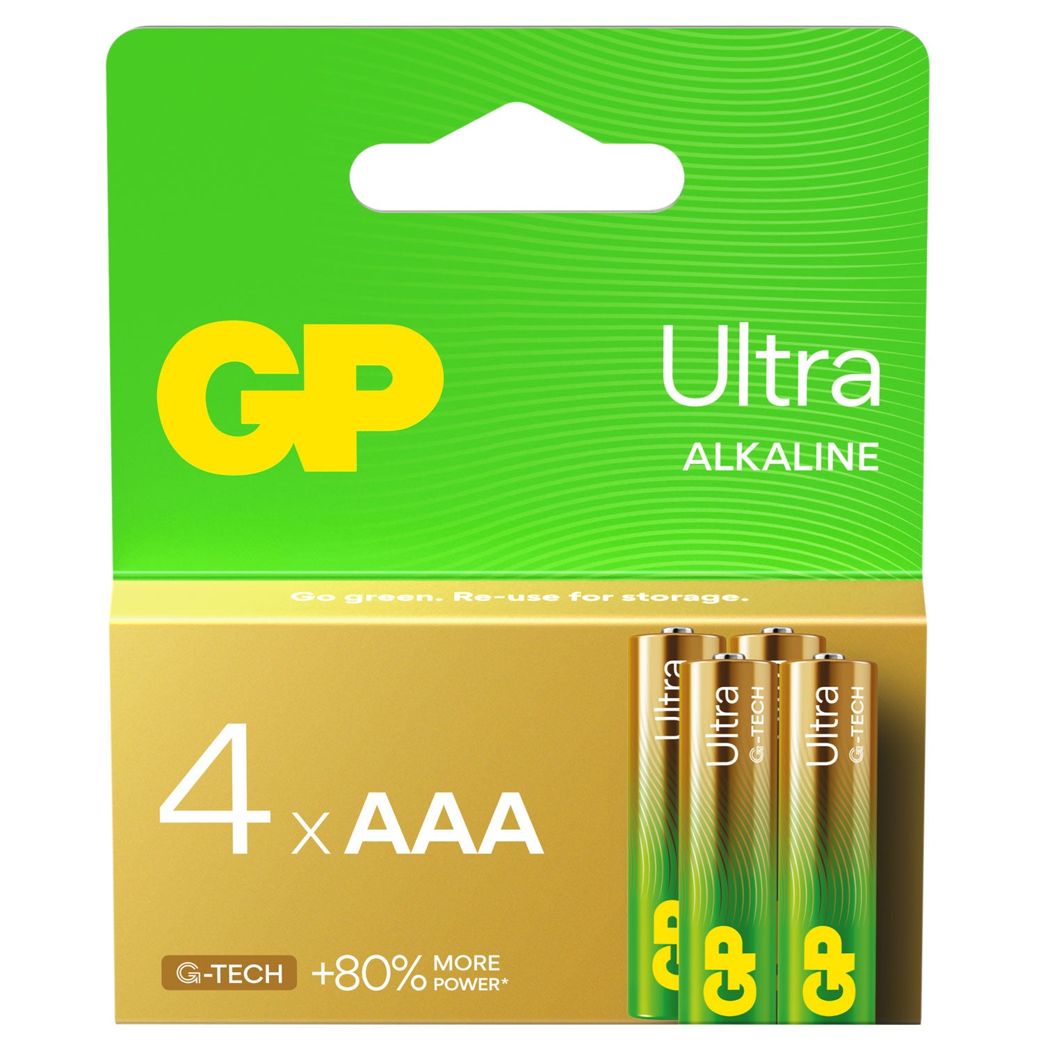 GP AAA Alkaline Battery 1.5V 4 Pack