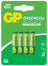 GP AAA Zinc Chloride Battery 1.5V 4 Pack
