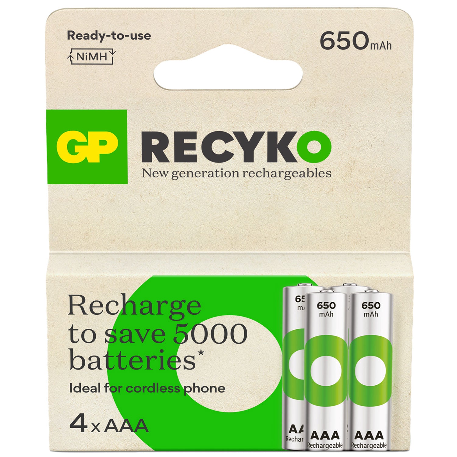 GP AAA GP ReCyko+ 650 4 Pack