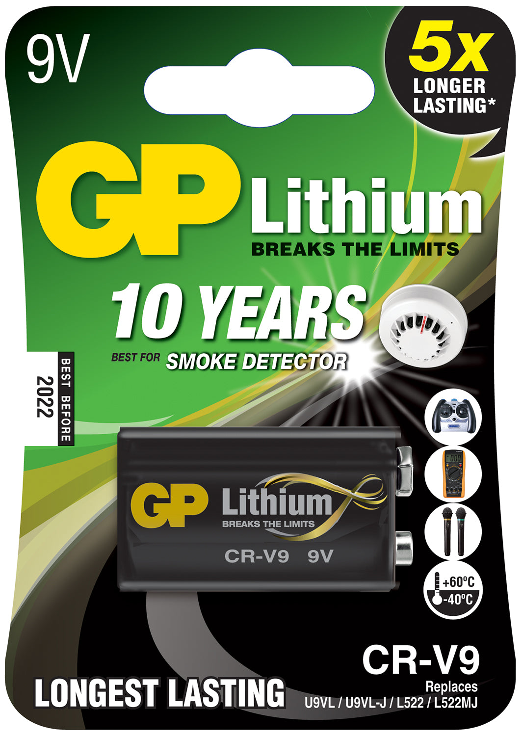 GP PP3 Lithium Battery 9V Single