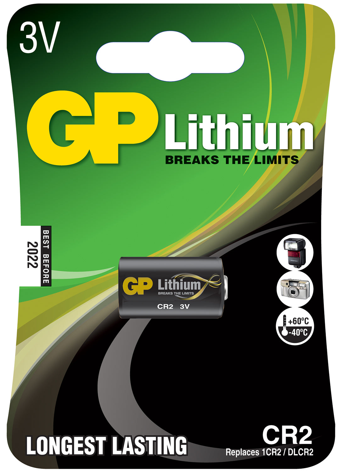 GP CR2 Lithium Battery 3V Single