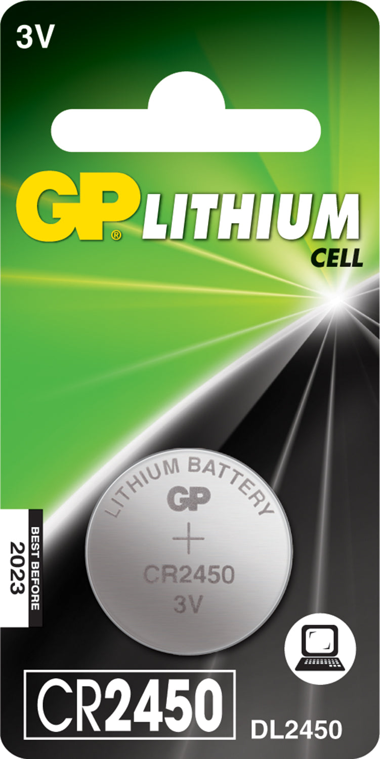 GP CR2450 3V 610mAh 5.0x24.5mmØ Single