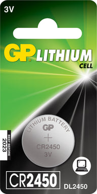 GP CR2450 3V 610mAh 5.0x24.5mmØ Single
