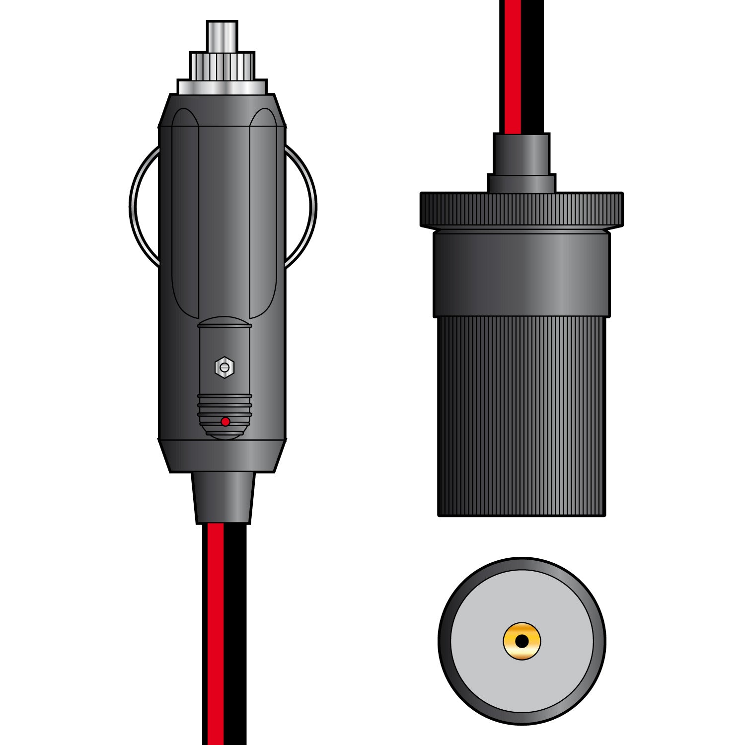 Mercury 12Vdc Cigar lighter Extension Lead 2.0m
