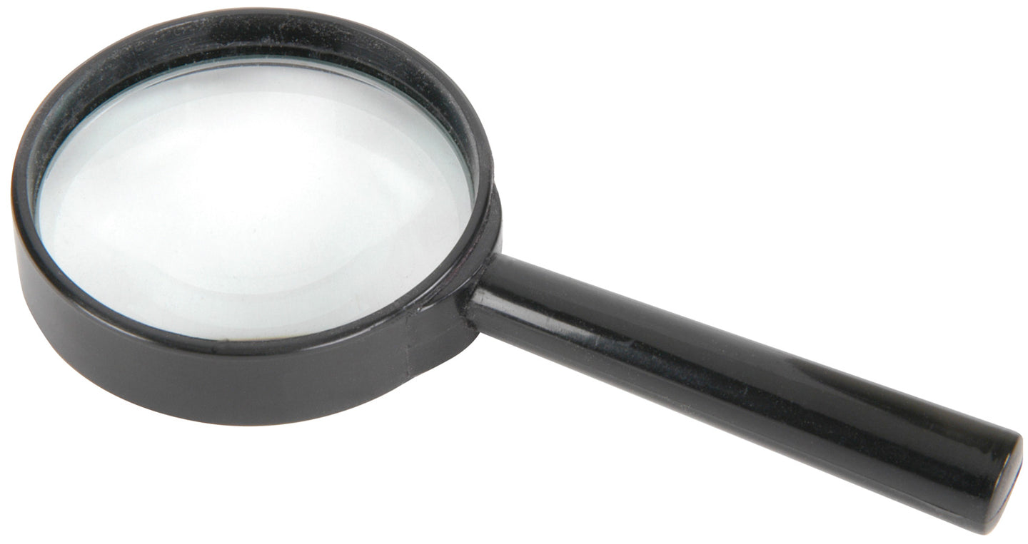 Mercury Handheld Magnifier, 65mmØ Glass Lens, 6x