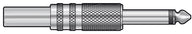 QTX 6.3mm mono plug, metal