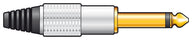 QTX Gold plated 6.3mm jack plug, aluminium cover- mono
