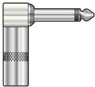 QTX Heavy duty 6.3mm jack, right angle, mono