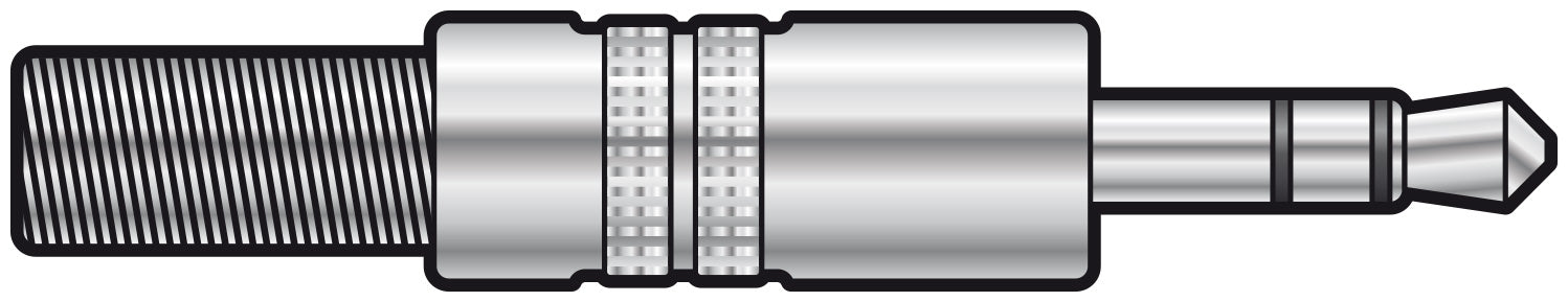 QTX 3.5mm stereo plug, metal
