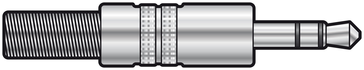 QTX 3.5mm stereo plug, metal