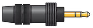 QTX 3.5mm Stereo Plug Black 6mm