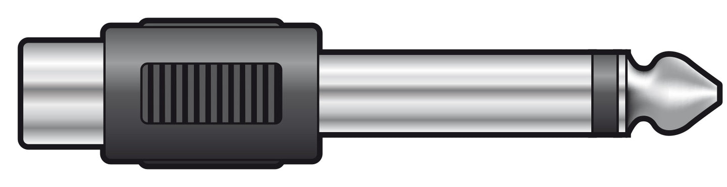 QTX Adaptor 6.3mm Mono Jack Plug - RCA Socket
