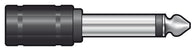 QTX Adaptor 6.3mm Mono Jack Plug - 3.5mm Mono Jack Socket