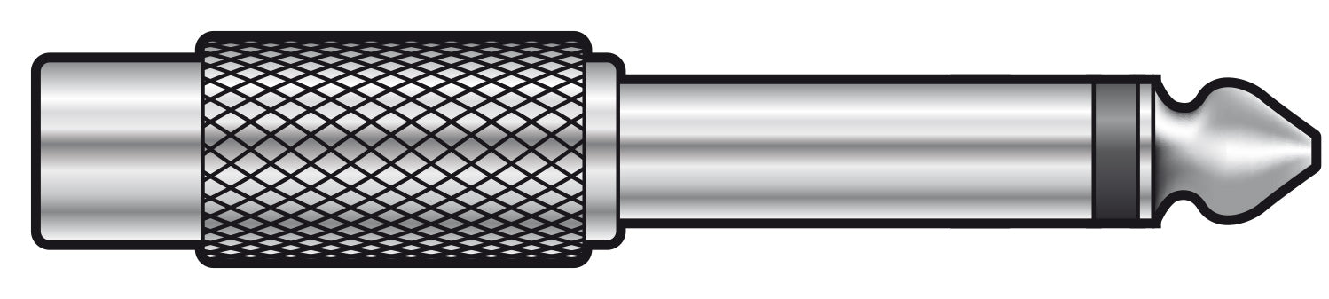QTX Adaptor 6.3mm Mono Jack Plug - RCA Socket