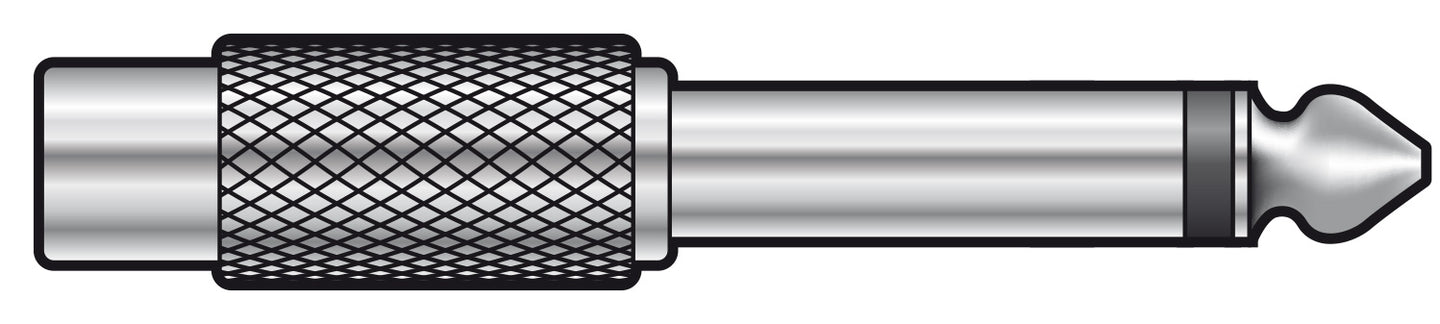QTX Adaptor 6.3mm Mono Jack Plug - RCA Socket