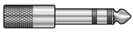 QTX Adaptor 6.3mm Stereo Jack Plug - 3.5mm Stereo Jack Socket
