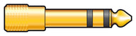 QTX Adaptor 6.3mm Stereo Jack Plug - 3.5mm Stereo Jack Socket