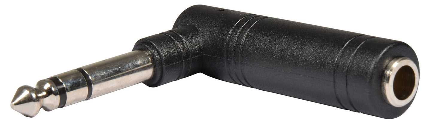 QTX Adaptor 6.3mm RA Stereo Jack Plug - 6.3mm Stereo Jack Socket - view 3