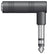 QTX Adaptor 6.3mm RA Stereo Jack Plug - 6.3mm Stereo Jack Socket