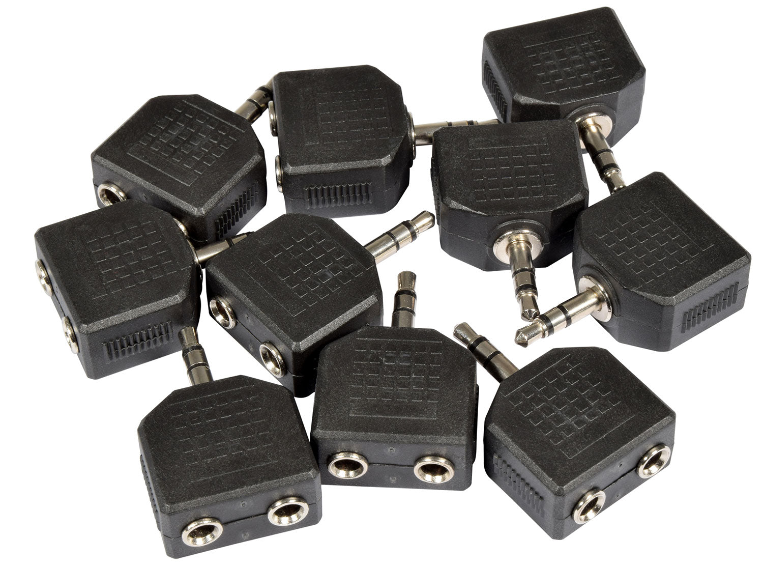 QTX Adaptor 3.5mm Stereo Jack Plug - 2 x 3.5mm Stereo Jack Sockets - view 2