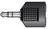 QTX Adaptor 3.5mm Stereo Jack Plug - 2 x 3.5mm Stereo Jack Sockets