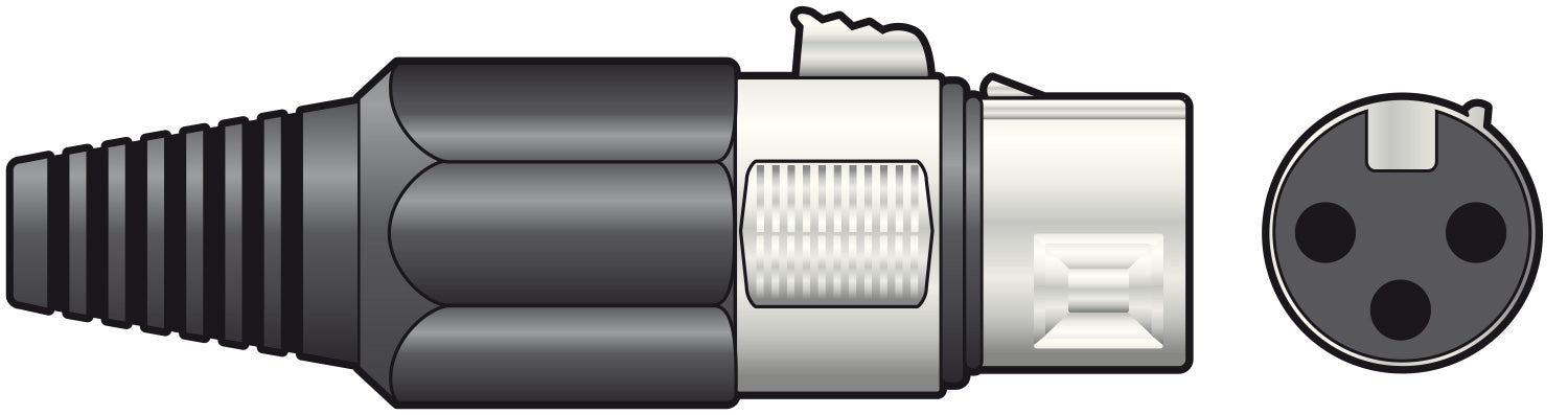 QTX XLR socket, short, 3-pin