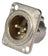 Neutrik NEUTRIK®, 3pin XLR chassis plug - solder terminals - view 2