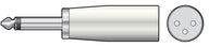 QTX Adaptor 6.3mm Mono Plug - XLR Male