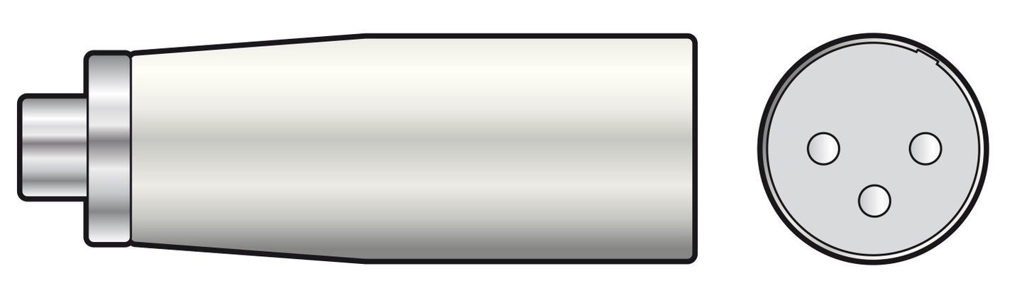 QTX Adaptor RCA Phono Socket - XLR Male