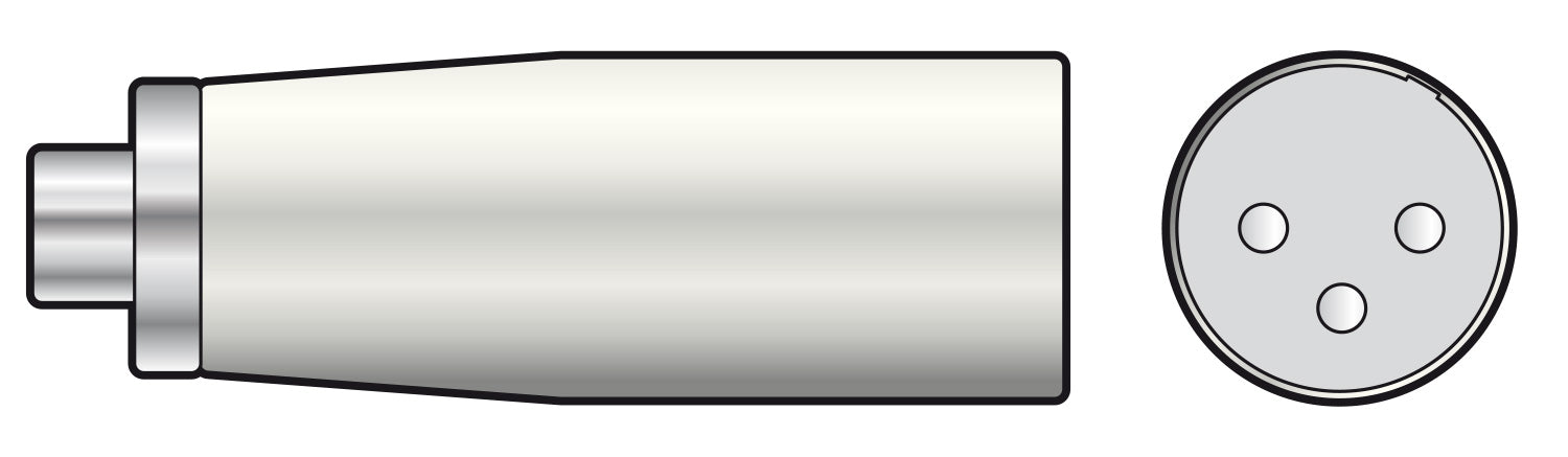 QTX Adaptor RCA Phono Socket - XLR Male