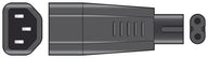 Mercury IEC Plug to Fig.8 Plug Adaptor (C14 to C7)