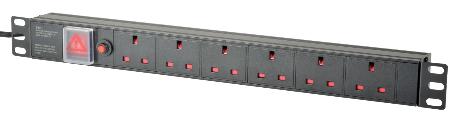 Adastra 1U Rackmount 6-Gang UK Power Distribution Unit + Breaker + 1.8m Lead - view 6