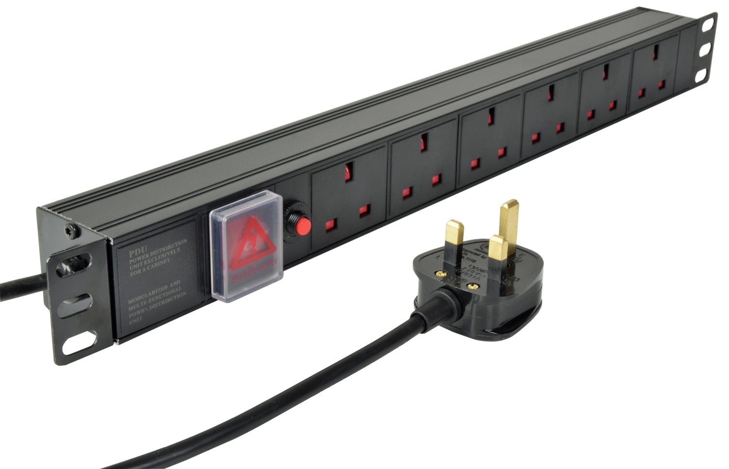 Adastra 1U Rackmount 6-Gang UK Power Distribution Unit + Breaker + 1.8m Lead - view 3