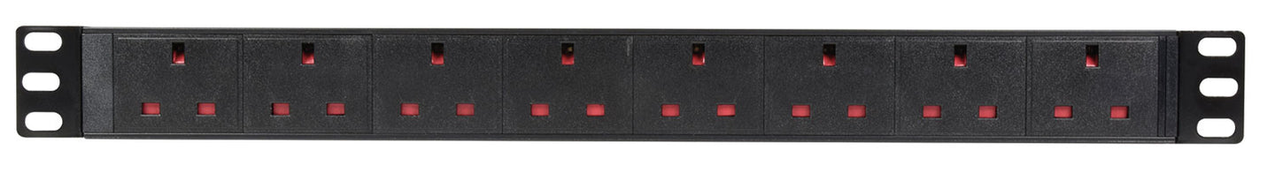 Adastra 1U Rackmount 8-Gang UK Power Distribution Unit + 1.8m Lead