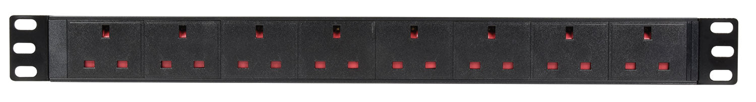 Adastra 1U Rackmount 8-Gang UK Power Distribution Unit + 1.8m Lead