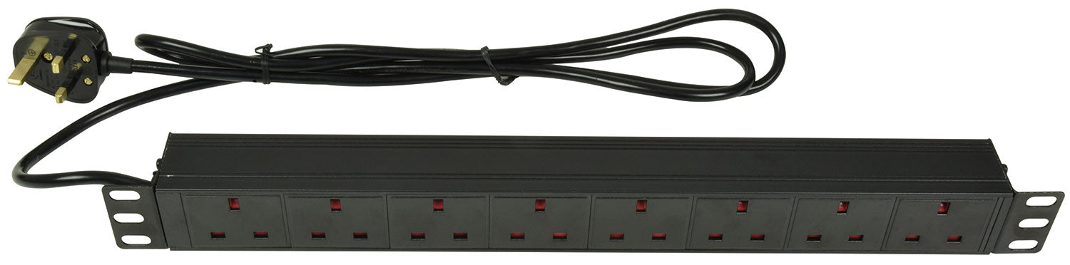 Adastra 1U Rackmount 8-Gang UK Power Distribution Unit + 1.8m Lead - view 2