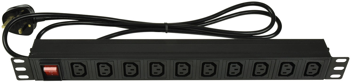 Adastra 1U Rack 10-Gang IEC (C13) Power Distribution Unit Switched 1.8m - view 2