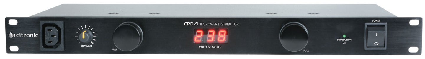 Citronic CPD-9 19" 8-Way IEC Power Distributor