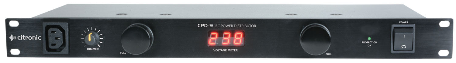 Citronic CPD-9 19" 8-Way IEC Power Distributor